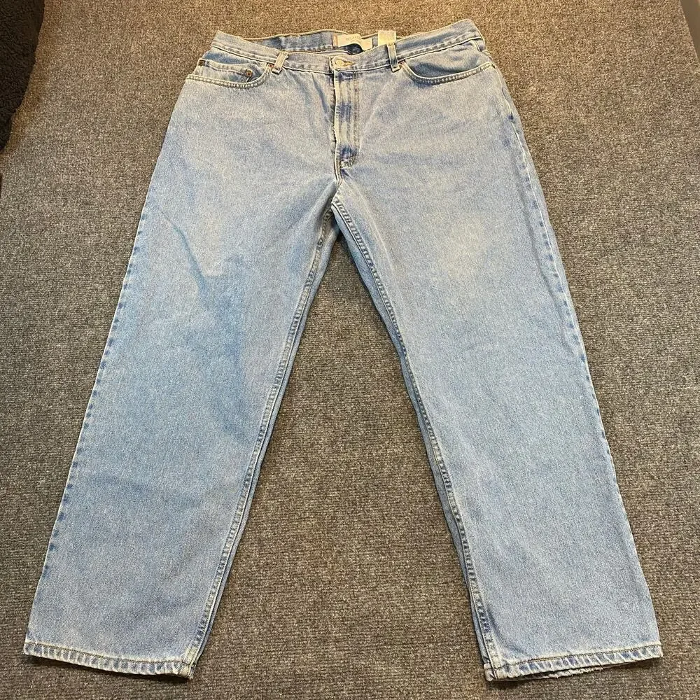 Levi's 550 Relaxed Fit Light Wash Denim Jeans Size 40x30 Mens Vintage Style